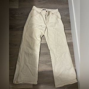 Cargo white-beige baggy pants
